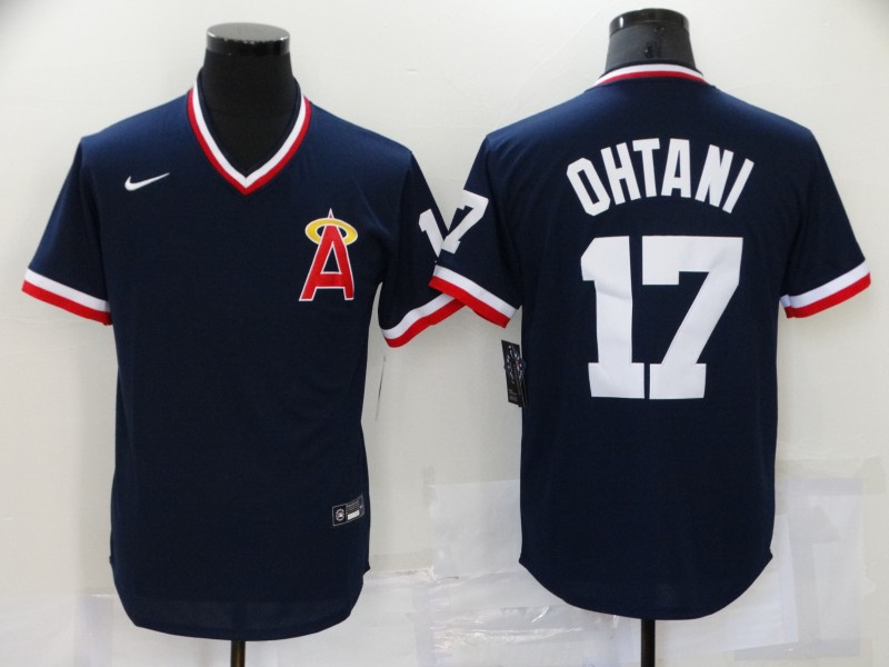 Men's Los Angeles Angels Customized Navy Cool Base Stitched Baseball Jersey Men's Los Angeles Angels Customized Navy Cool Base Stitched Baseball Jersey